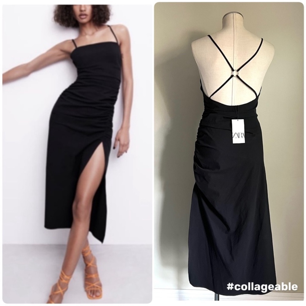 Zara Black Backless Dress